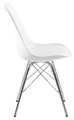 Chair Eris, 1pc, PP/faux leather, white/chrome