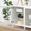 BESTÅ Storage combination with doors, white, Ostvik/Kabbarp white clear glass, 180x42x74 cm