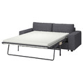 VIMLE 2-seat sofa-bed, with wide armrests/Gunnared medium grey