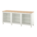 BESTÅ Storage combination with doors, white/Sindvik/Stubbarp white clear glass, 180x42x76 cm