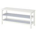 TJUSIG Bench with shoe storage, white, 108x50 cm