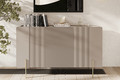 Cabinet Malmi 150 cm, cashmere, crema bianca, gold legs