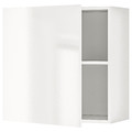 KNOXHULT Wall cabinet with door, high-gloss wite, 60x60 cm