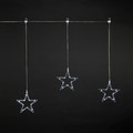 Christmas Stars 3 LED Window Decoration, warm/cool white, battery-operated