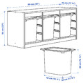 TROFAST Storage combination with boxes, white/white, 99x44x56 cm