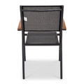 Garden Armchair with Wooden Armrests Toscana, anthracite