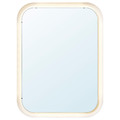 STORJORM Mirror with integrated lighting, white, 80x60 cm