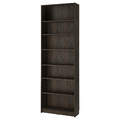 BILLY Bookcase with height extension unit, dark brown oak effect, 80x28x237 cm