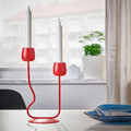 SILVERPÄRON Candlestick/tealight holder , bright red, 29 cm