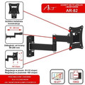 TV Wall Mount 10-27" 15kg AR-82, black