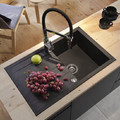 Kitchen Sink Ising 1 Bowl with Drainer, black