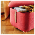 OSKARSHAMN Footstool with storage, Tonerud red