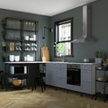 ENHET Corner kitchen, anthracite, grey frame