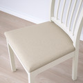 EKEDALEN Chair, white/Hakebo beige
