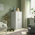 SMÅSTAD / PLATSA Wardrobe, white with frame/with 3 shelves, 60x57x123 cm