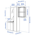 ENHET Bathroom, white/pale grey-green, 64x33x65 cm