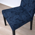 NACKANÄS / BERGMUND Table and 4 chairs, acacia/Kvillsfors dark blue/blue black, 140 cm