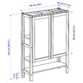 IVAR Shelving unit with doors, pine/felt, 89x30x124 cm