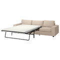 VIMLE 3-seat sofa-bed, with wide armrests/Hallarp beige