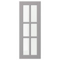 BODBYN Glass door, grey, 30x80 cm