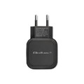 Qoltec Wall Charger EU Plug 17W | 5V | 3.4A | 2xUSB + Cable USB Type C