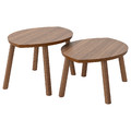 STOCKHOLM Nesting tables, set of 2, walnut veneer, 72x47 cm