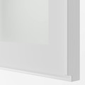 HEJSTA Glass door, white/clear glass, 30x80 cm