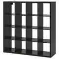 KALLAX Shelf unit, black-brown, 147x147 cm