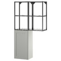 ENHET Storage combination, anthracite/grey frame, 80x32x150 cm