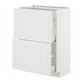 METOD / MAXIMERA Base cabinet with 2 drawers, white/Stensund white, 60x37 cm