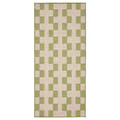 GÅNGSTIG Kitchen mat, flatwoven green/off-white, 70x160 cm