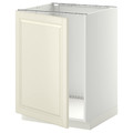 METOD Base cabinet for sink, white/Bodbyn off-white, 60x60 cm