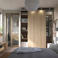 PAX / HASVIK Wardrobe, white stained oak effect/white stained oak effect, 200x66x236 cm