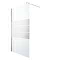 GoodHome Walk-in Shower Panel Beloya 120cm, chrome/mirror glass