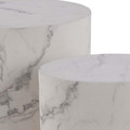 Set of 2 Coffee Tables Mice, white marble