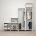 PLATSA Wardrobe w 6 doors, white/Fonnes white, 240x57x231 cm