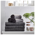 VÅGSJÖN Bath towel, dark grey, 70x140 cm