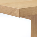 MÖCKELBY / ODGER Table and 6 chairs, oak, white/beige, 235x100 cm