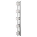 LEDSJÖ LED wall lamp, stainless steel