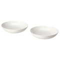 FRÖJDEFULL Deep plate, white, 23 cm, 2 pack