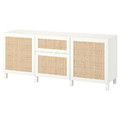 BESTÅ Storage combination with drawers, white Studsviken/Stubbarp/white poplar, 180x42x74 cm