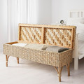 TOLKNING Bench with storage, handmade rattan, 120 cm