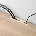 BESTÅ TV bench with drawers, white stained oak effect/Selsviken high-gloss/beige, 120x42x39 cm