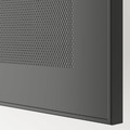 BESTÅ Wall cabinet with 2 doors, dark grey/Mörtviken dark grey, 60x22x128 cm