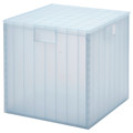 PANSARTAX Storage box with lid, transparent grey-blue, 33x33x33 cm