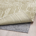 LINJEPLATS Rug, low pile, beige/off-white, 160x230 cm