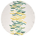 NÄBBFISK Tablecloth, patterned yellow/green/white round, 150 cm