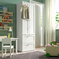 SMÅSTAD / PLATSA Wardrobe, white with frame/with 2 drawers, 60x42x181 cm