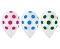 Balloons Set Premium Dots 13" 5pcs, transparent