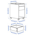 TONSTAD Drawer unit on castors, oak veneer, 35x60 cm